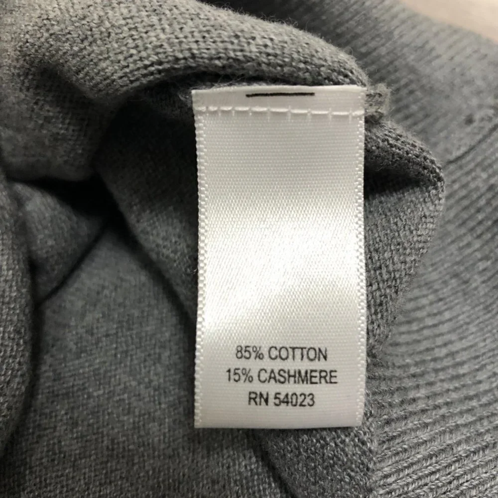 Banana Republic Men's Size XL Cashmere Blend Sweater Grey V Neck Knit Shirt